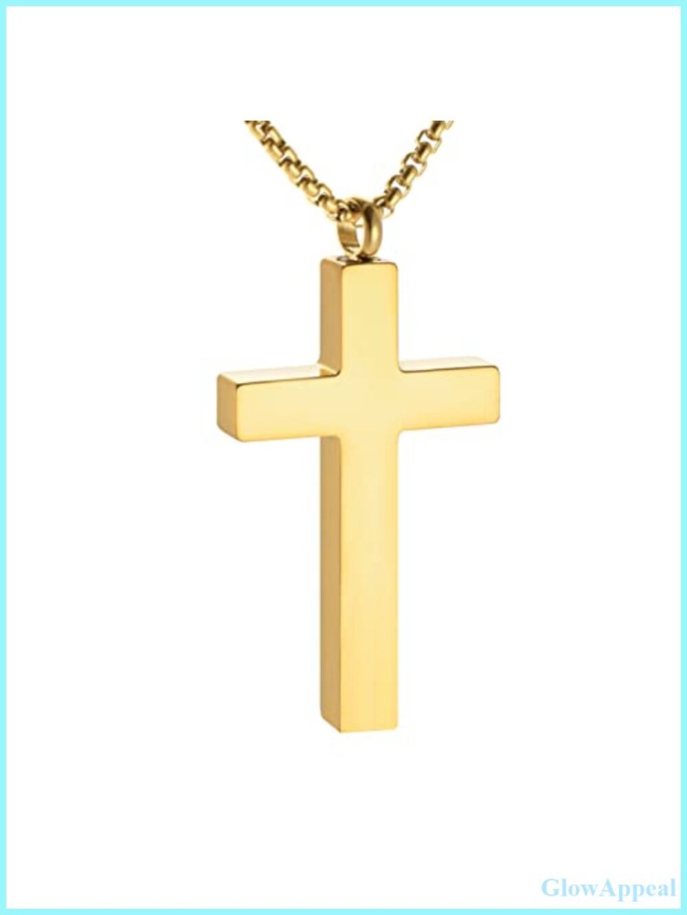 Dletay Cremation Urn Necklace Stainless Steel Cross Pendant Memorial Keepsake